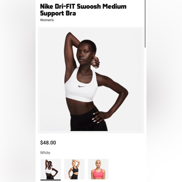 Nike Dri-Fit Swoosh Sports Bra - Picture 1 of 6